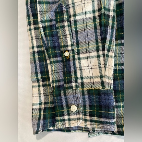 NEW-Size S Mens North Country Long Sleeve Button Down Shirt PortugeseFlannel Grn - Picture 10 of 12